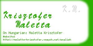 krisztofer maletta business card